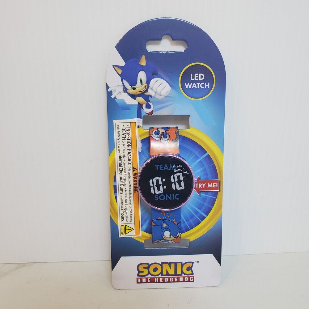 Sonic The Hedgehog LED Digital Wrist Watch Blue SEGA SNC4438MFB